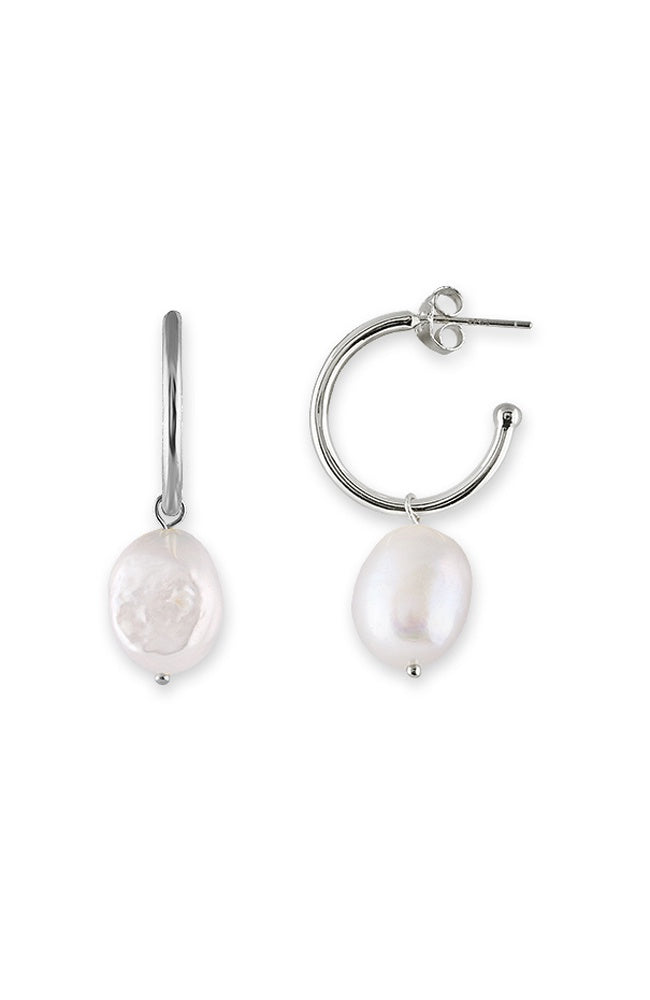 Sorrento Pearl Earrings Silver