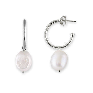 Sorrento Pearl Earrings Silver