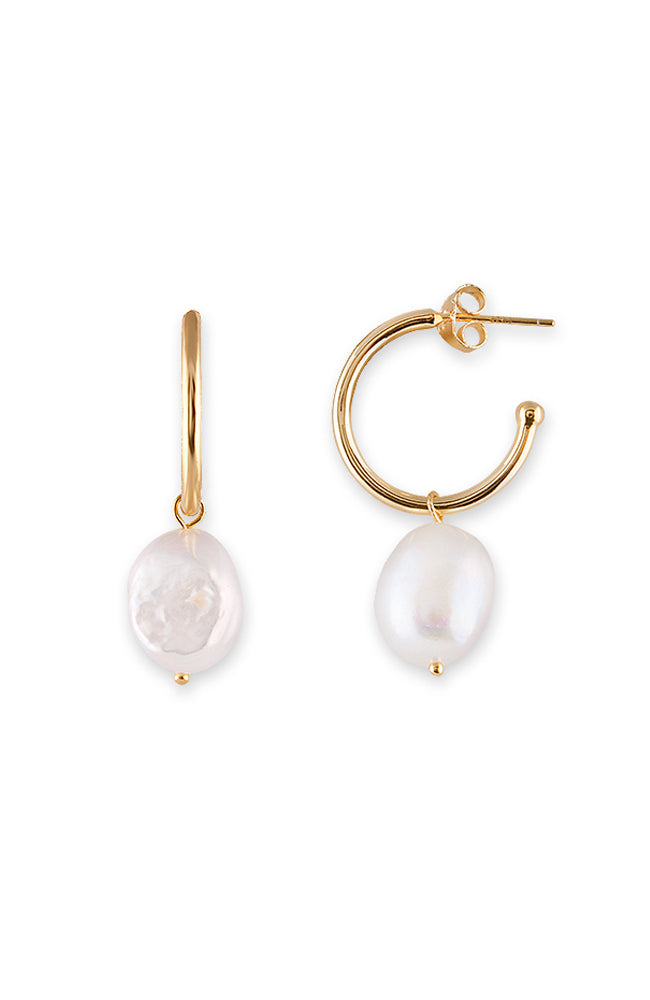 Sorrento Pearl Earrings Gold