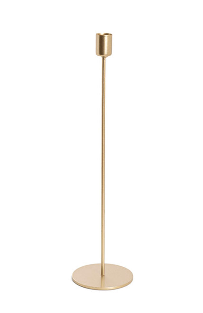 Gold Single Metal Taper Candle Holder - Large