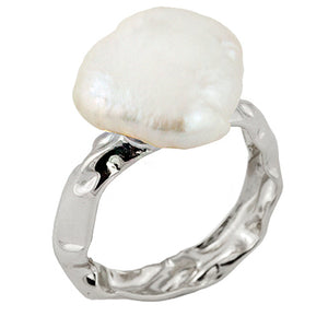 Rockpool Pearl Ring - Silver