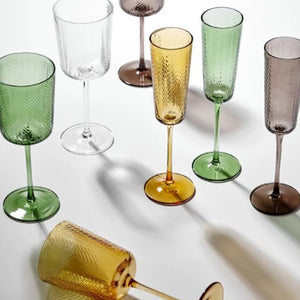 Artemis Champagne Glass  - Amber