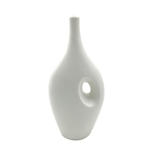 Suri Porcelain Matt Hole Vase Large - White