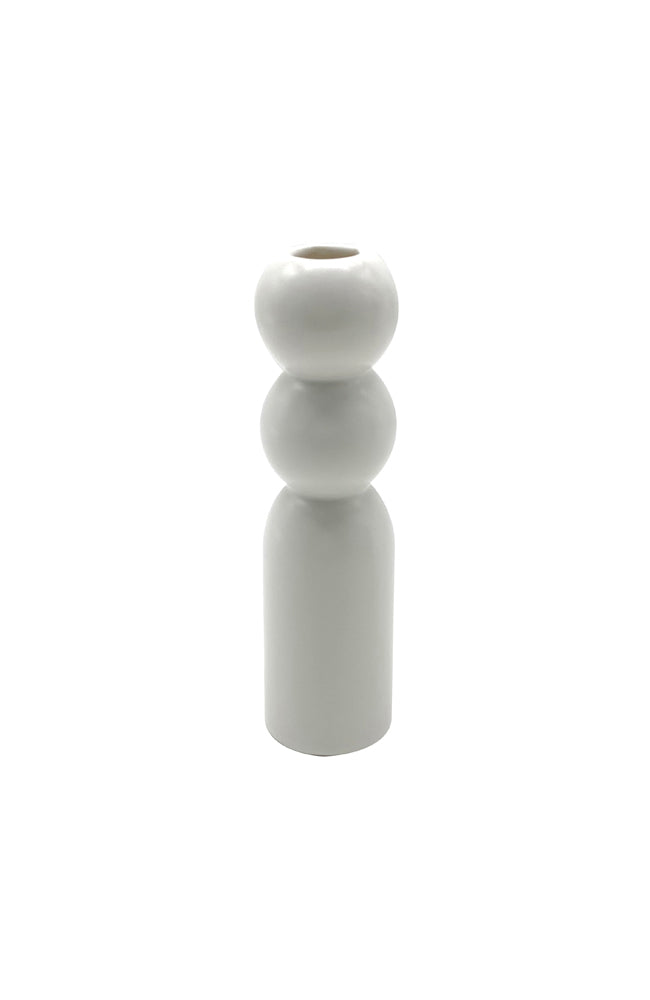 Suri Porcelain Matt Segment Vase Small - White