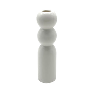 Suri Porcelain Matt Segment Vase Small - White