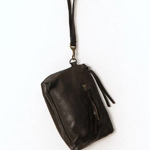 Small Essential Leather Pouch - Black