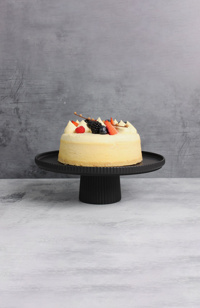Cake Stand Ceramic Footed - Black