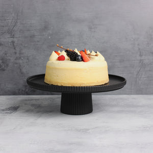 Cake Stand Ceramic Footed - Black