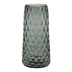 Glass Grey Dimple Vase - Large
