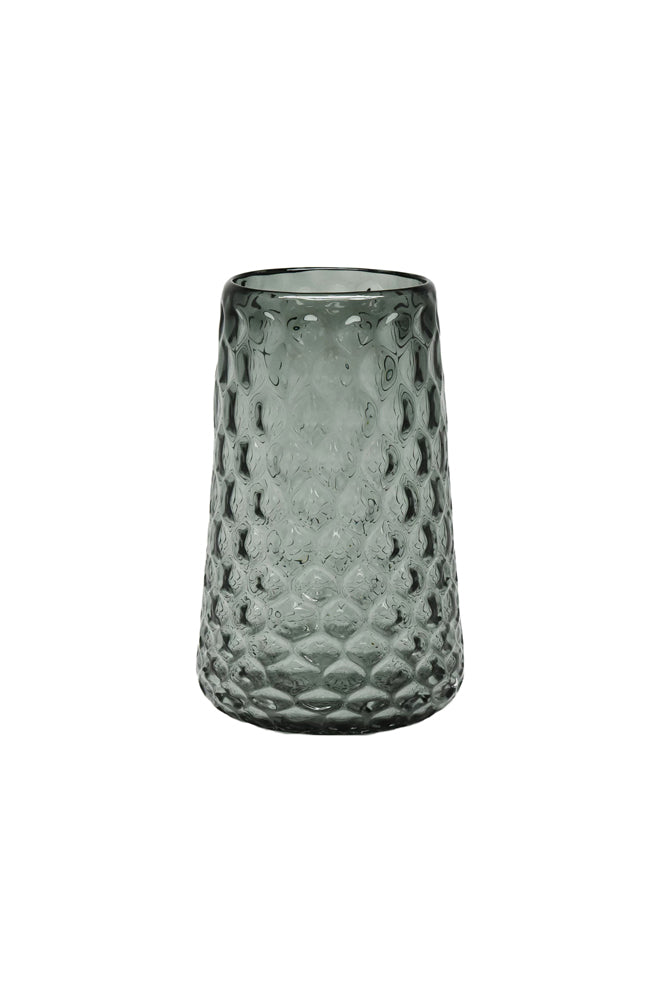 Glass Grey Dimple Vase - Medium