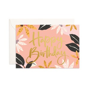 Happy Birthday Orchids Mini Card