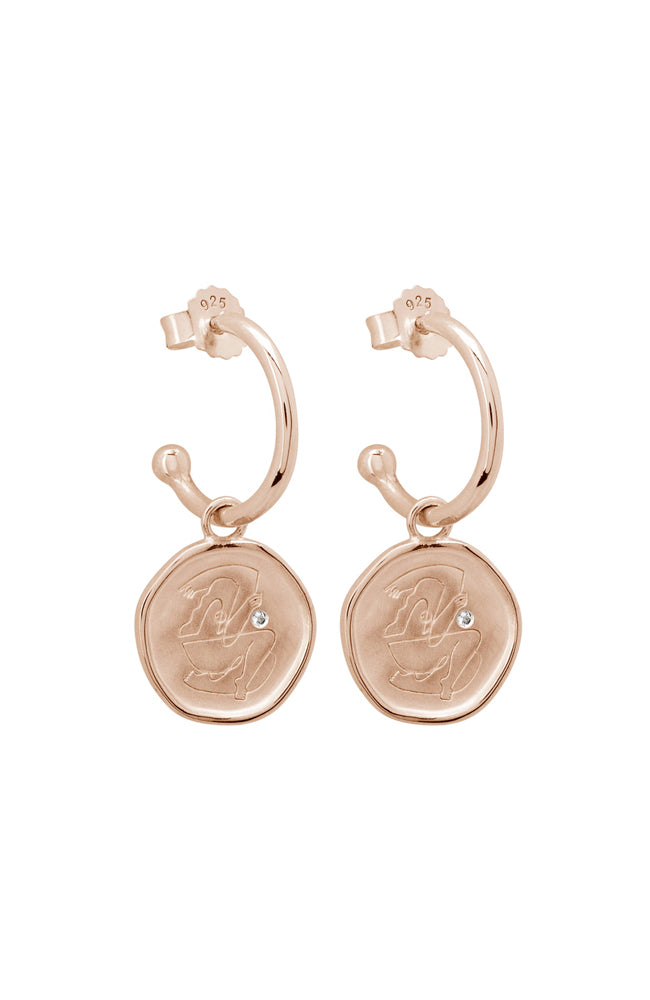 Empowerment hoop earring - Rose Gold