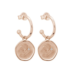 Empowerment hoop earring - Rose Gold