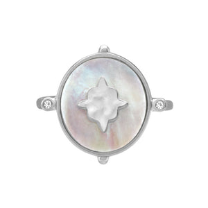 Temple moon ring - Silver