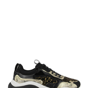 Move 4 Sneaker - Black/Gold Sequin