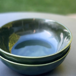 Indigo Green Salad Bowl