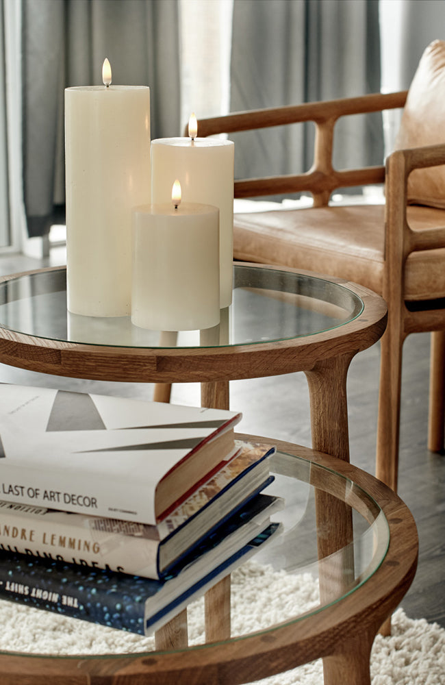 Wax Pillar Candle  - Nordic White - 7.8 x 20.3cm
