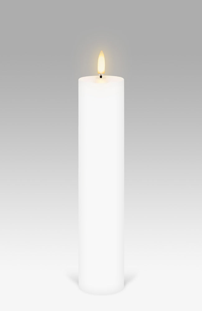 Wax Pillar Candle - Nordic White - 4.8 x 22.2cm