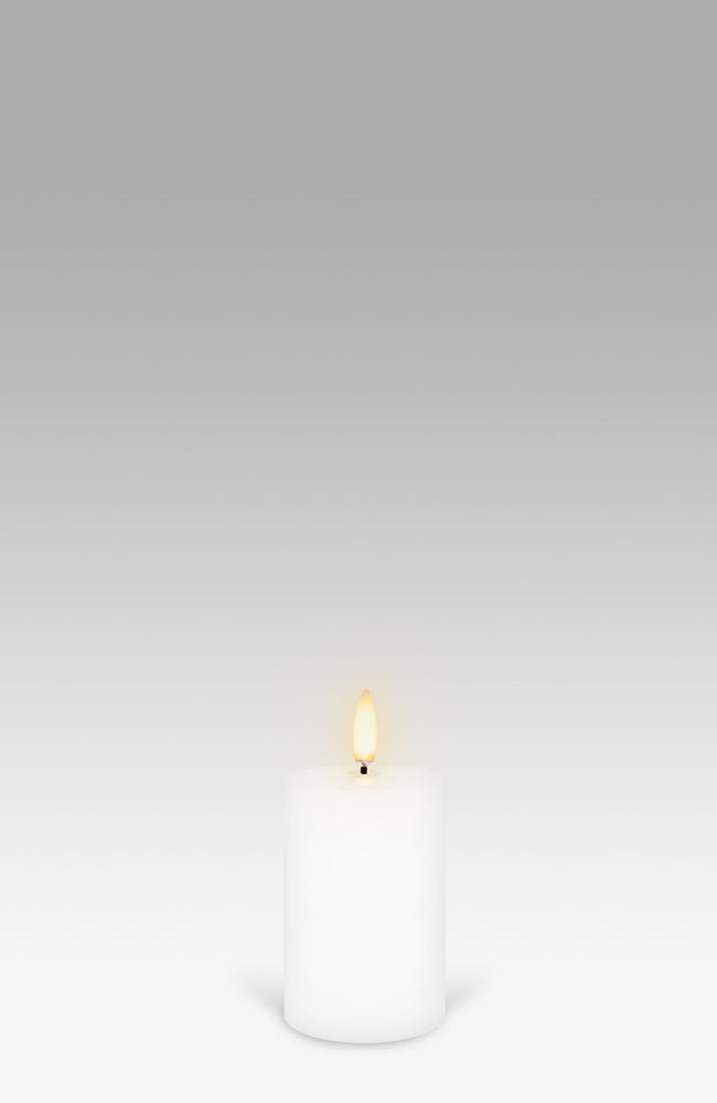 Wax Pillar Candle- Nordic White - 5 x 7.5cm