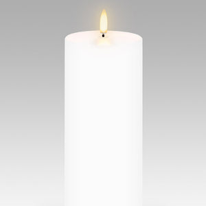 Wax Pillar Candle  - Nordic White - 7.8 x 20.3cm