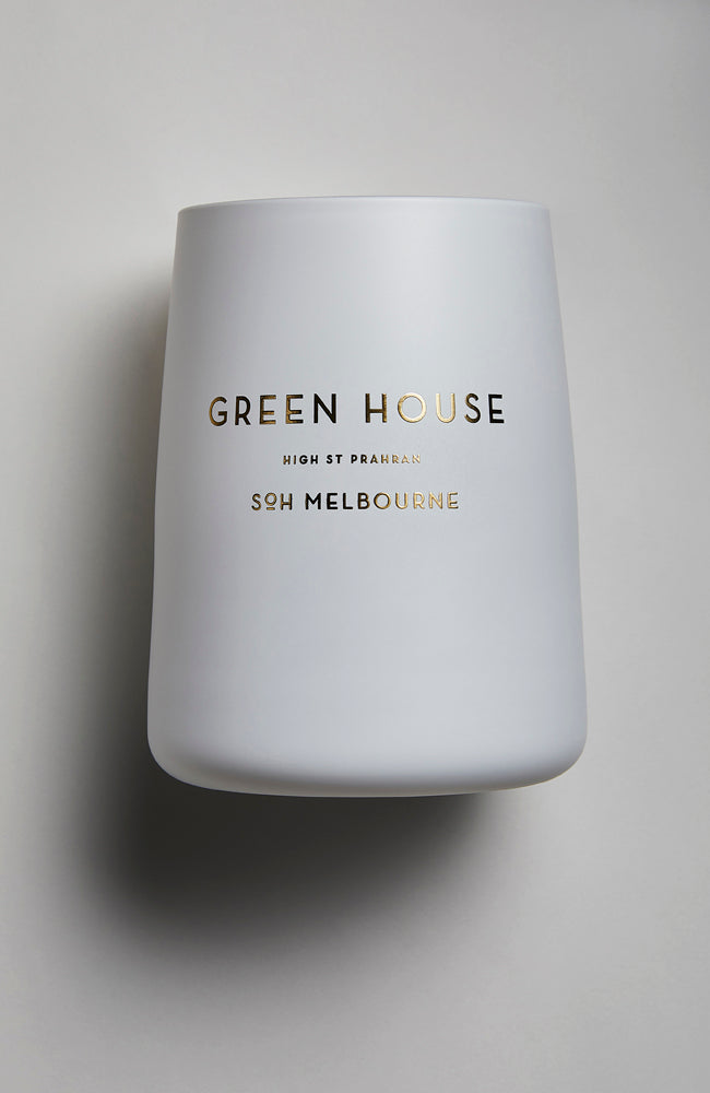 Greenhouse White Matt Glass Candle