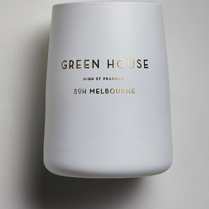 Greenhouse White Matt Glass Candle