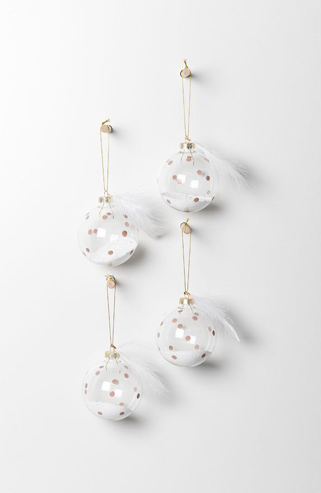 Carousel Bauble - Confetti with  feather