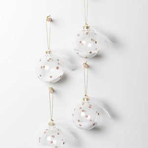 Carousel Bauble - Confetti with  feather