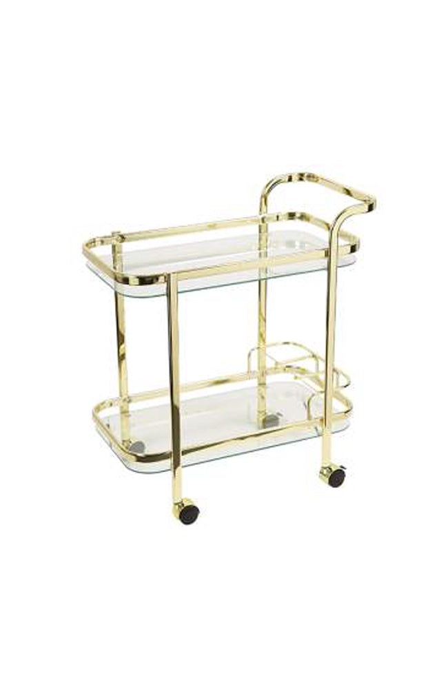 Piaf Gold Clear Bar Cart